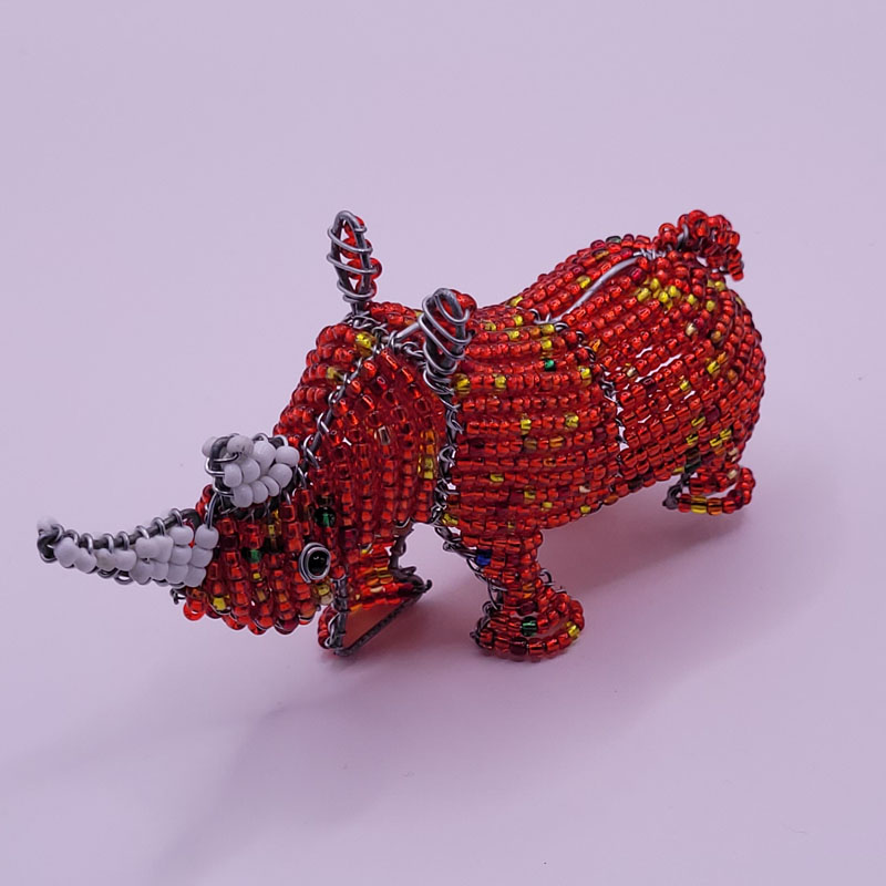 Rhinosaurus made from Beads - Handmade in South Africa