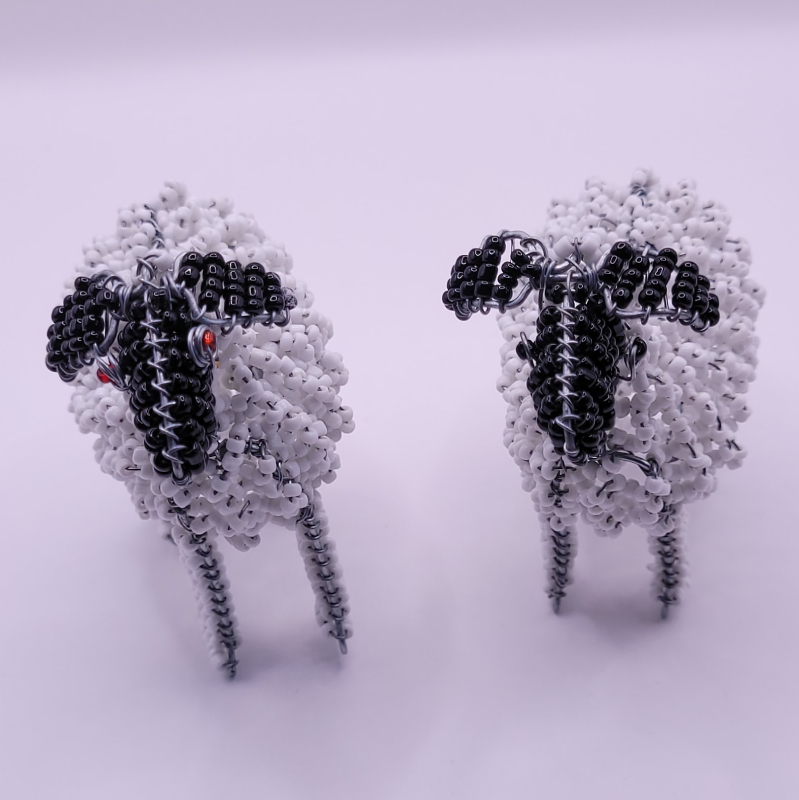 Beaded Sheep Duo